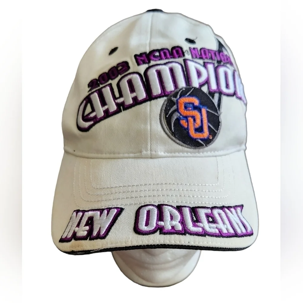 Vtg Syracuse 2003 NCAA Champions Hat New Orleans Hat Cap Sz Small/Medium Fitted